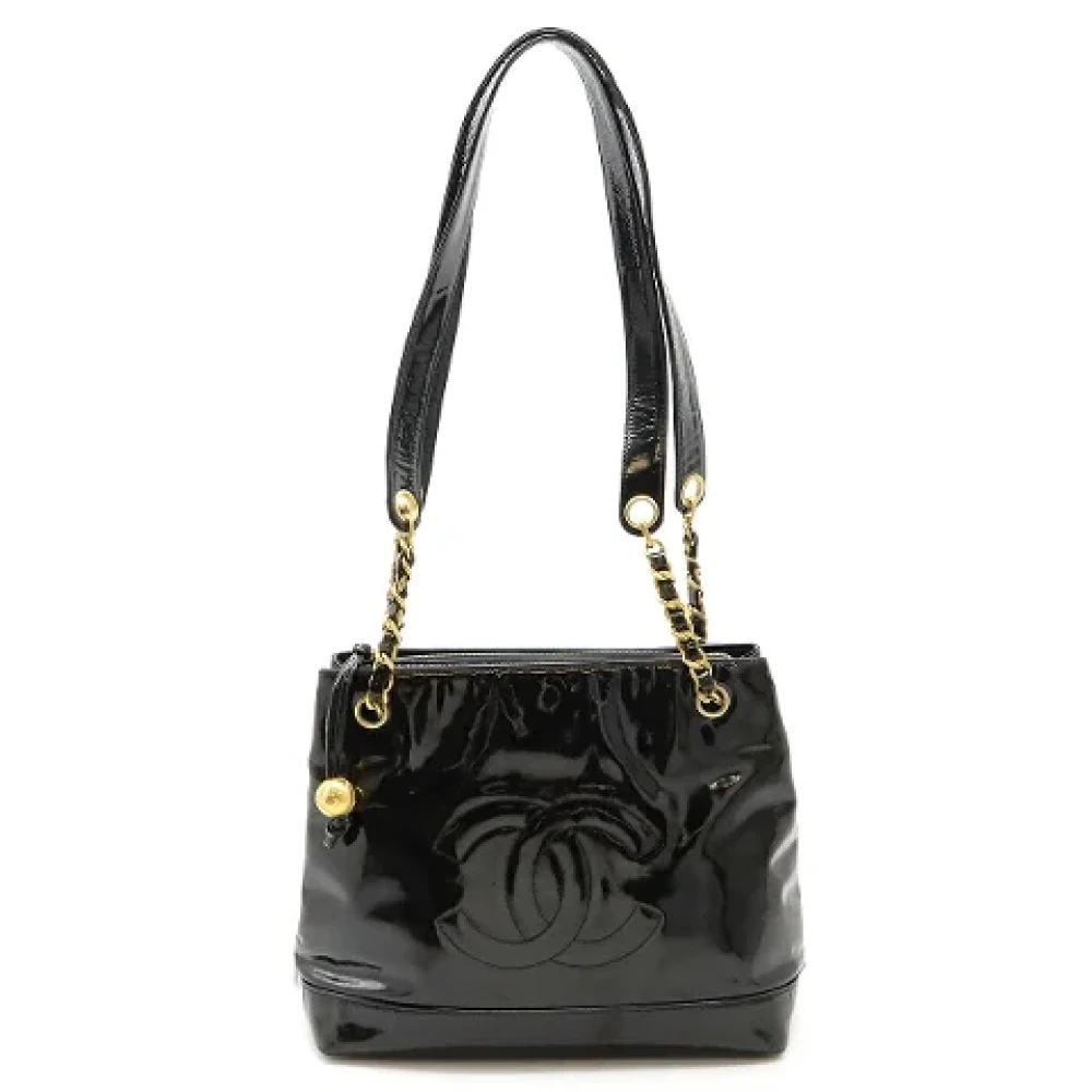 Chanel Vintage Pre-owned Leather totes Black Dames