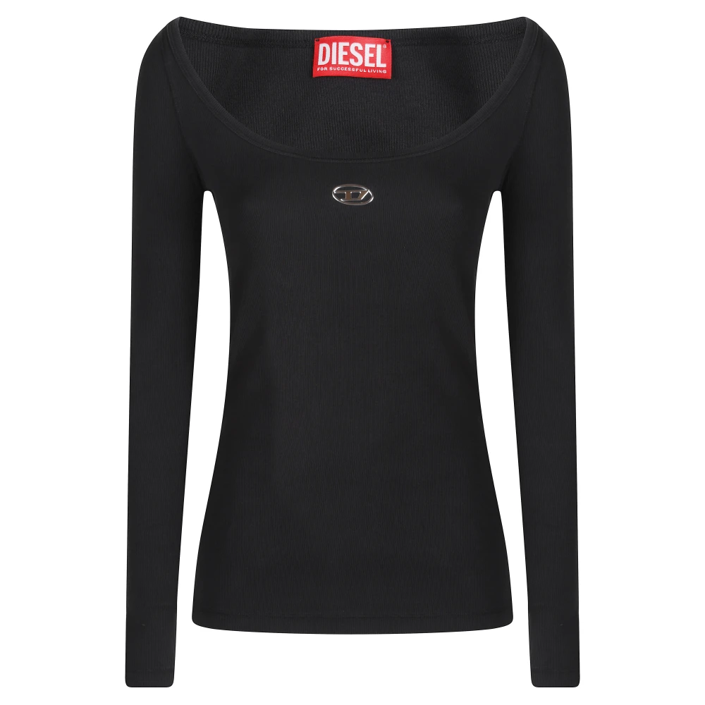Diesel Mujer Negro Camisetas, Talla: S