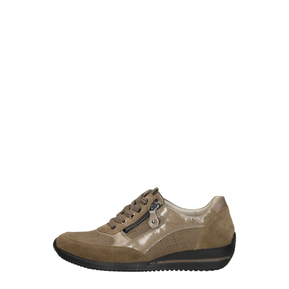 Waldläufer Himona Veterschoenen Laag Dames Schoenen Grijs