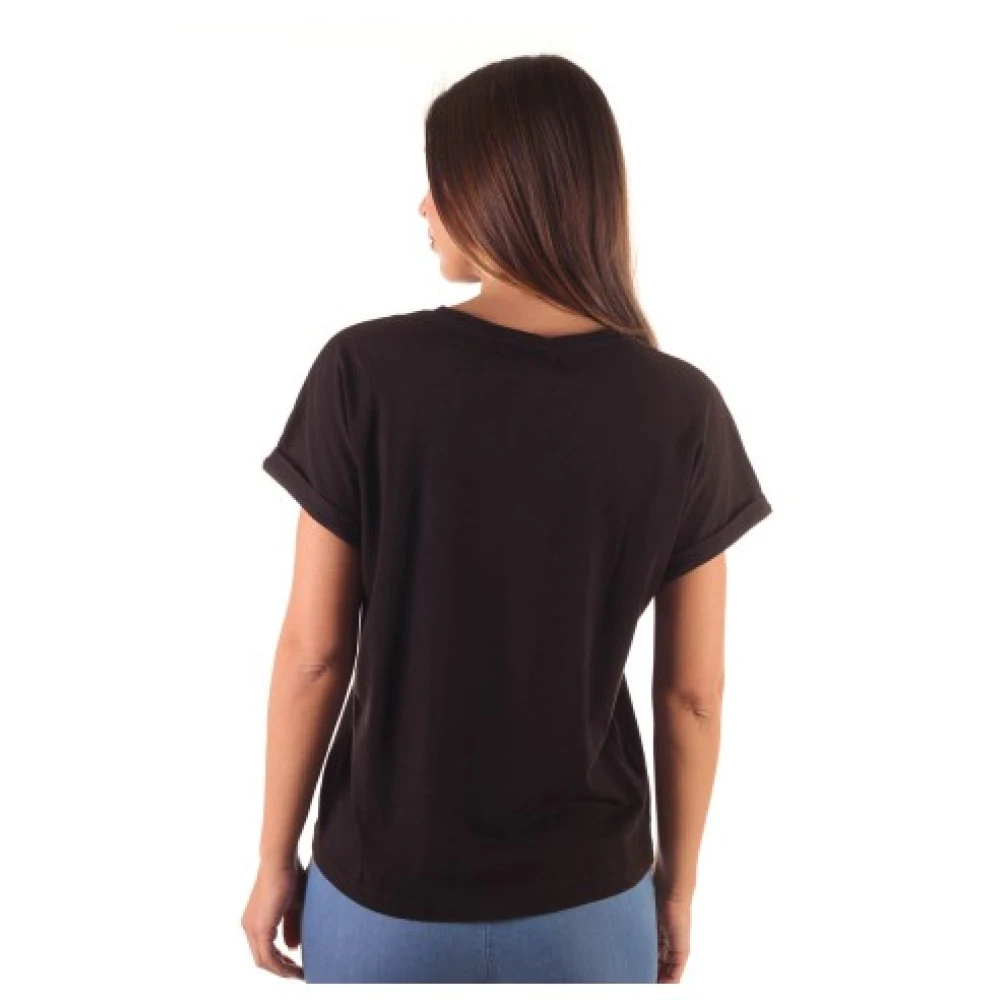 Only Dames Katoenen T-Shirt Black Dames
