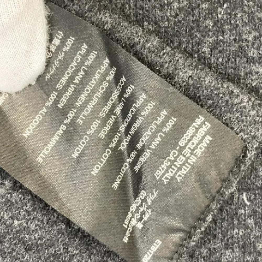 Prada Vintage Pre-owned Cotton scarves Gray Heren