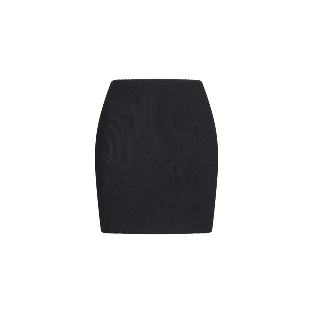 Dolce & Gabbana Svart Elegant Veckad Kjol För Kvinnor