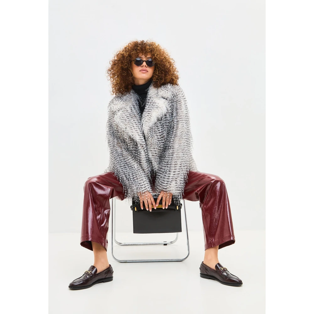 Cesare Gaspari Faux Fur & Shearling Jackets Gray Dames