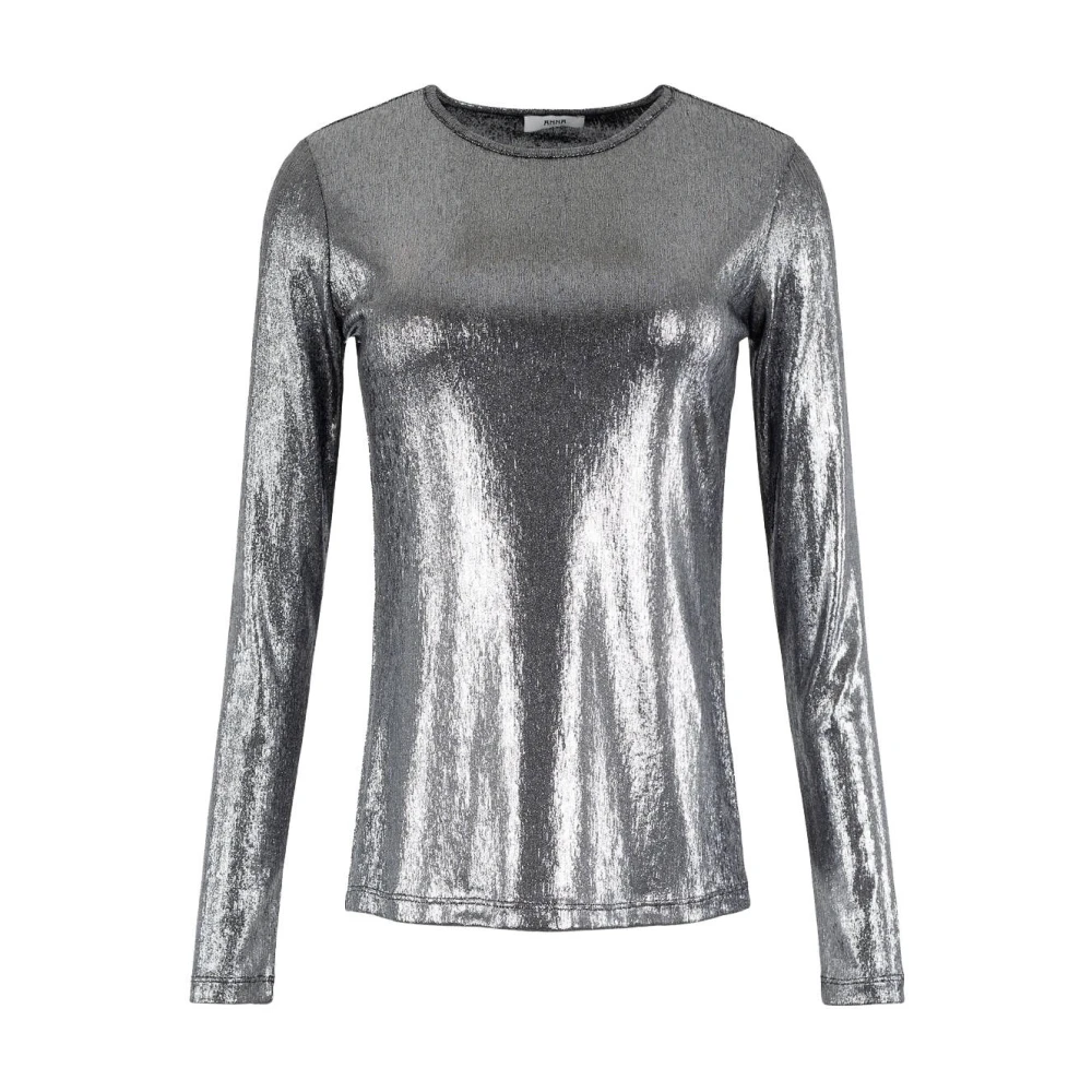 Anna Van Toor Korte Mouw Top 26A04-03694 Gray Dames