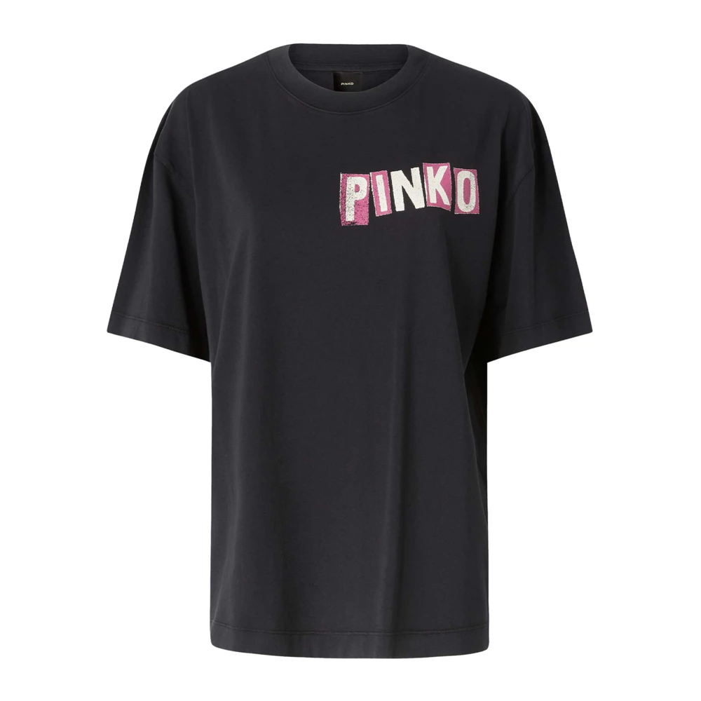 Pinko , T-Shirts, Female, Black, S, T-Shirts