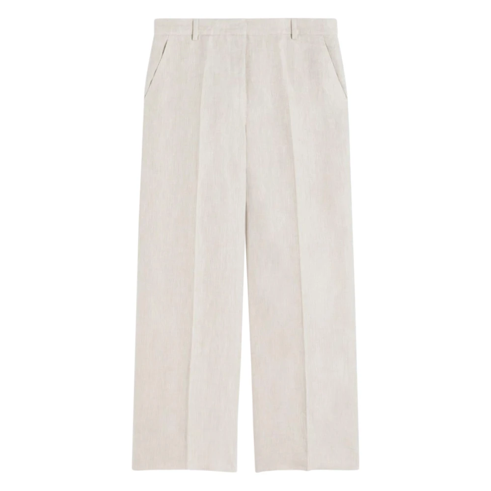 Max Mara Women's Beige Weekend Trousers - Wide Trousers - S - Trousers
