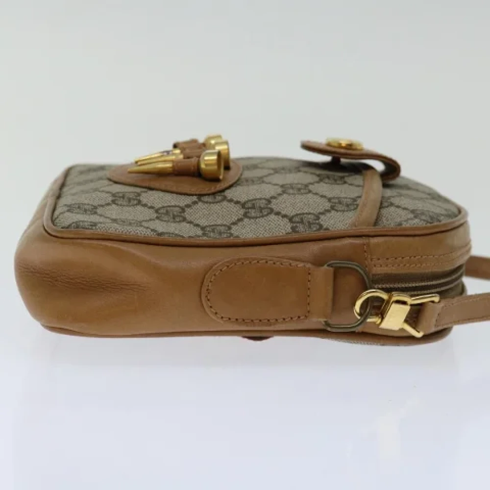 Gucci Vintage Pre-owned Leather gucci-bags Beige Dames