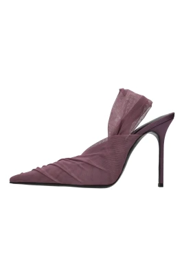 Tulle Slingback Pumps