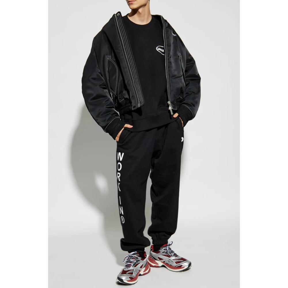 Carhartt WIP Sweatshirt met bedrukt logo Black Heren