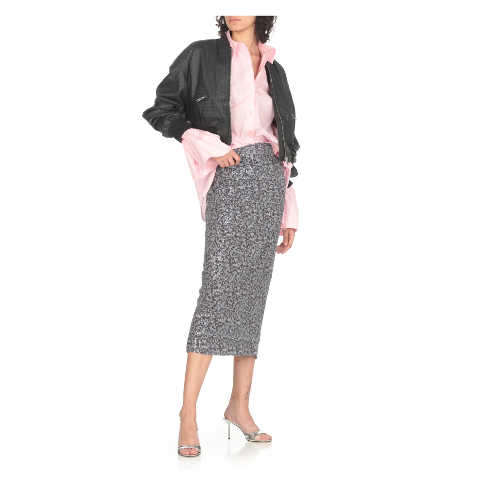Rotate Birger Christensen Blauwe Jas met Ritszakken Blue Dames