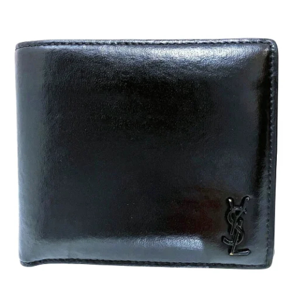 Saint Laurent Vintage Pre-owned Leather wallets Black Heren