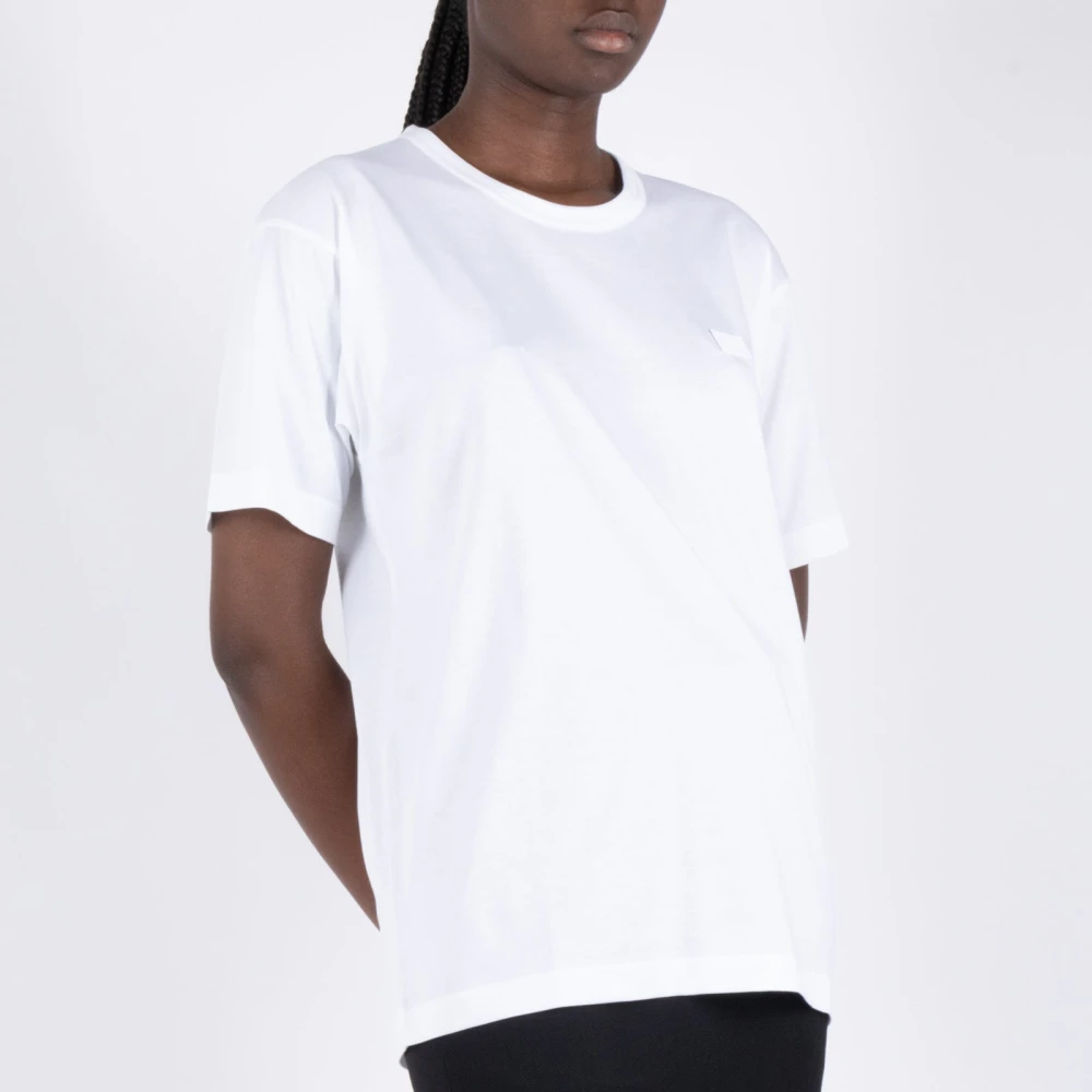 Acne Studios Wit Ronde Hals T-Shirt White Dames