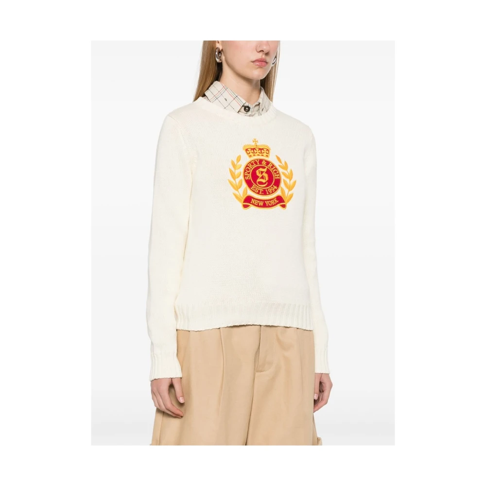 Sporty & Rich Roomwit Visserstrui Beige Dames