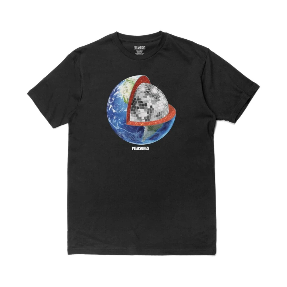 Pleasures Zwarte Dans T-shirt met Voorkant Print Black Heren