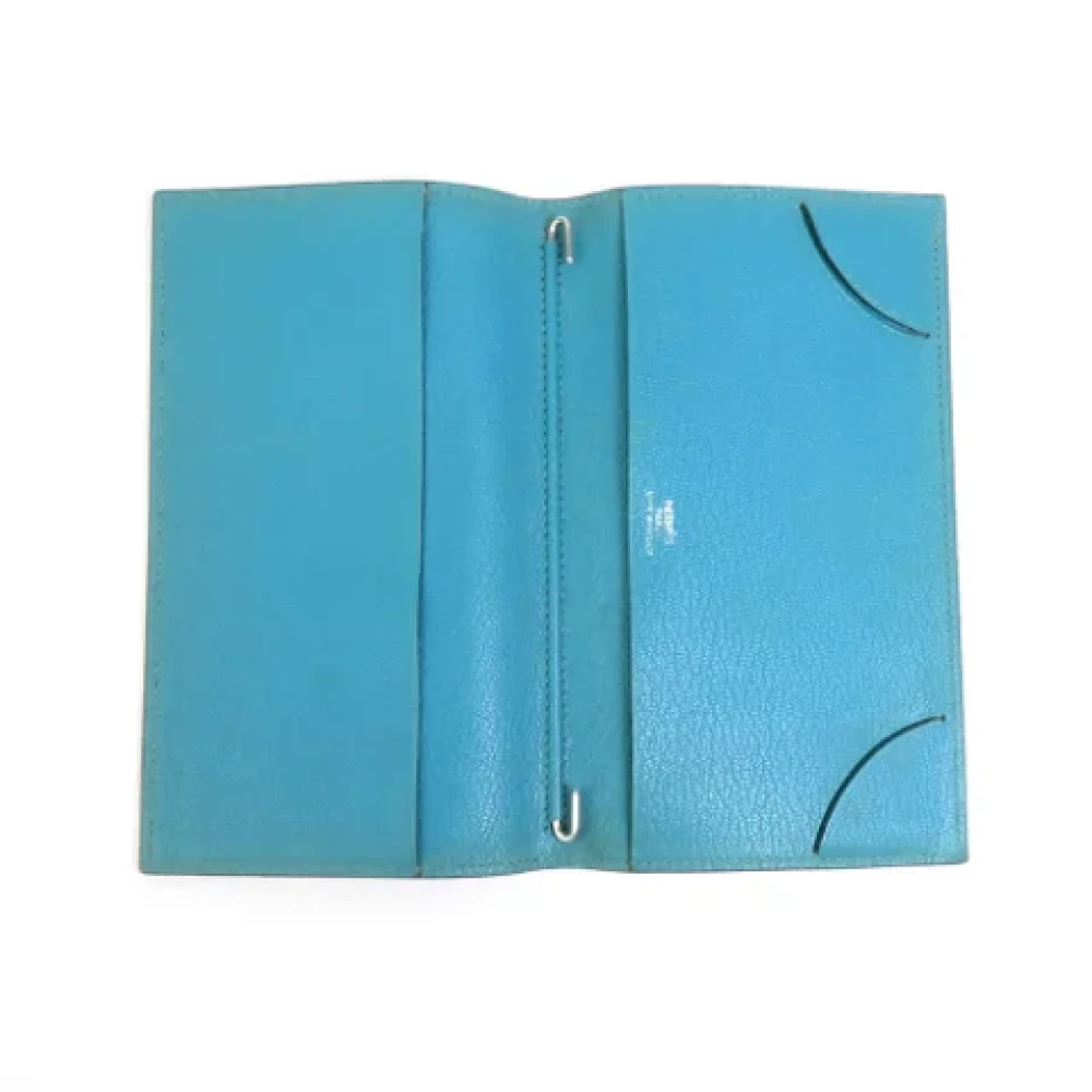 Hermès Vintage Pre-owned Leather home-office Blue Dames