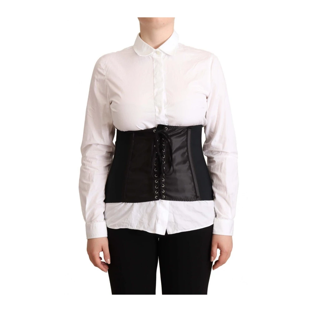Dolce & Gabbana Vrouw Zwart Laceup Taille Cincher Korset