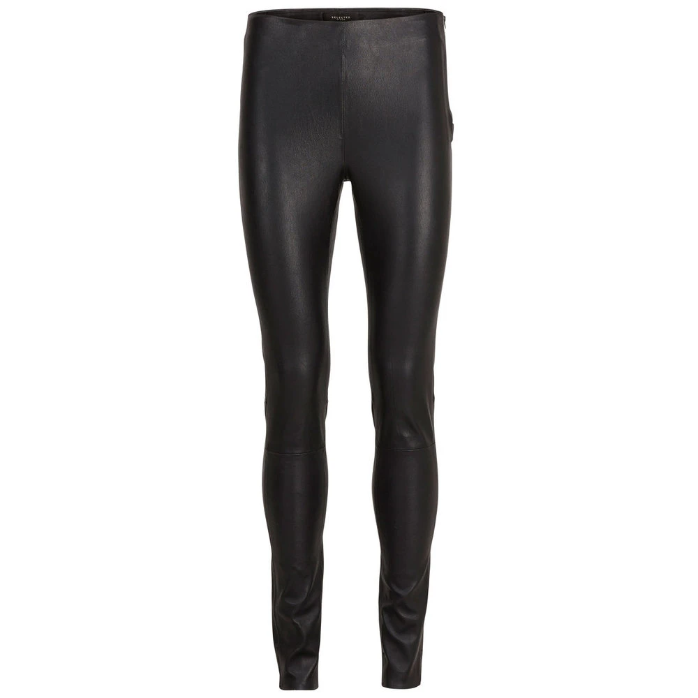 Selected Femme Stretch leather trousers Black Dames
