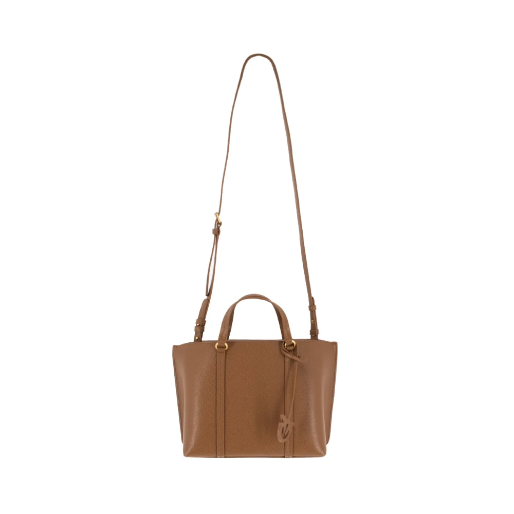 pinko Klassieke Shopper Tas met Persoonlijke Handvatten Brown Dames