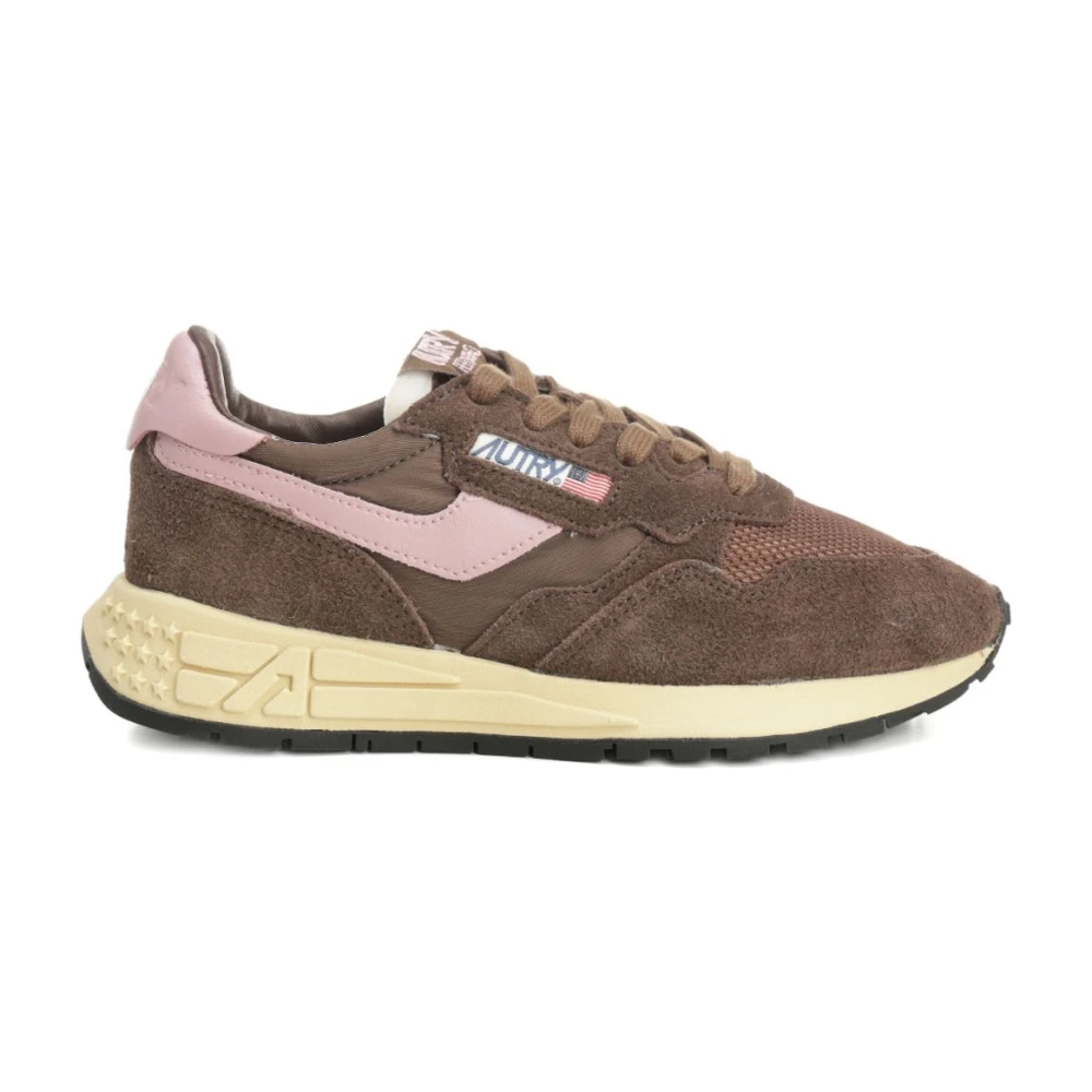 Autry Women's Brown Sneakers, 5 Uk, Trainers With Flat Rubber Sole