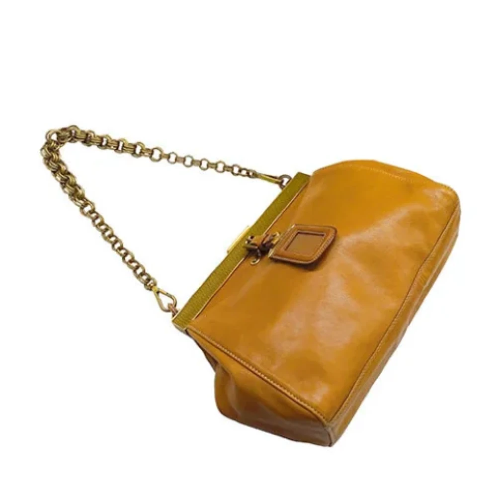 Prada Vintage Pre-owned Leather prada-bags Brown Dames