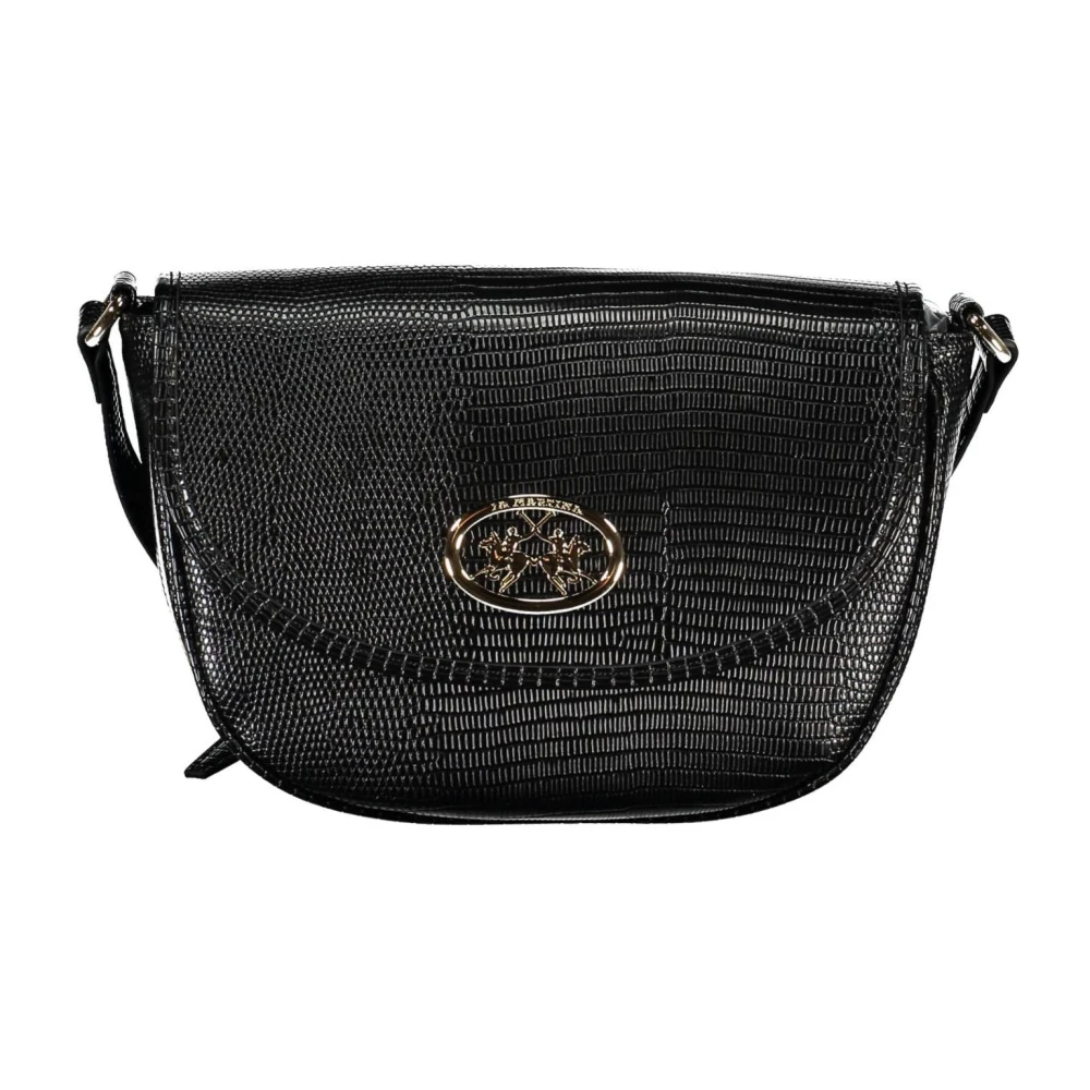 La Martina Donna Nero Borsa Da Nera Dettagli A Contrasto