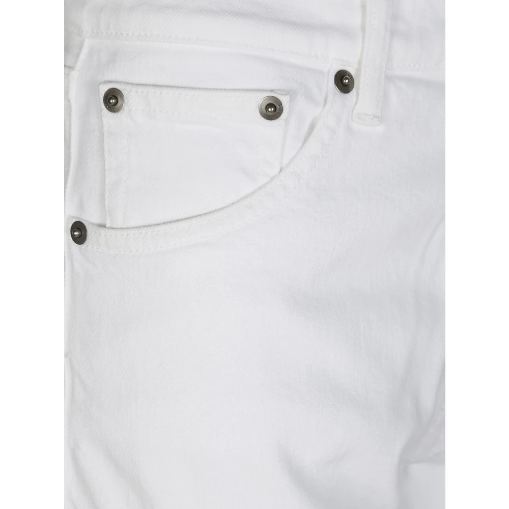 Dondup Klassieke Denim Straight Jeans White Dames