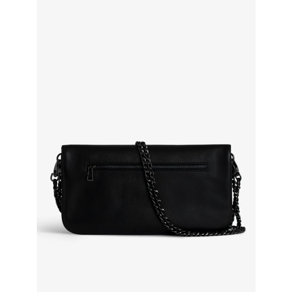 Zadig & Voltaire Zwarte leren Rock Pochette tas Black Dames