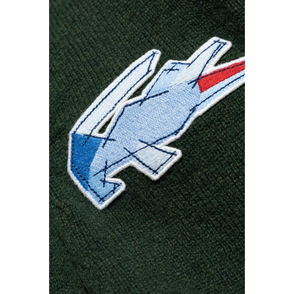Lacoste Vest met logo-vormige patch Green Heren