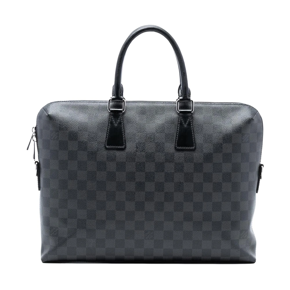 Louis Vuitton Vintage Women's Black Vintage Handbags, One Size, Pre-Owned Checkered Carryall Bag