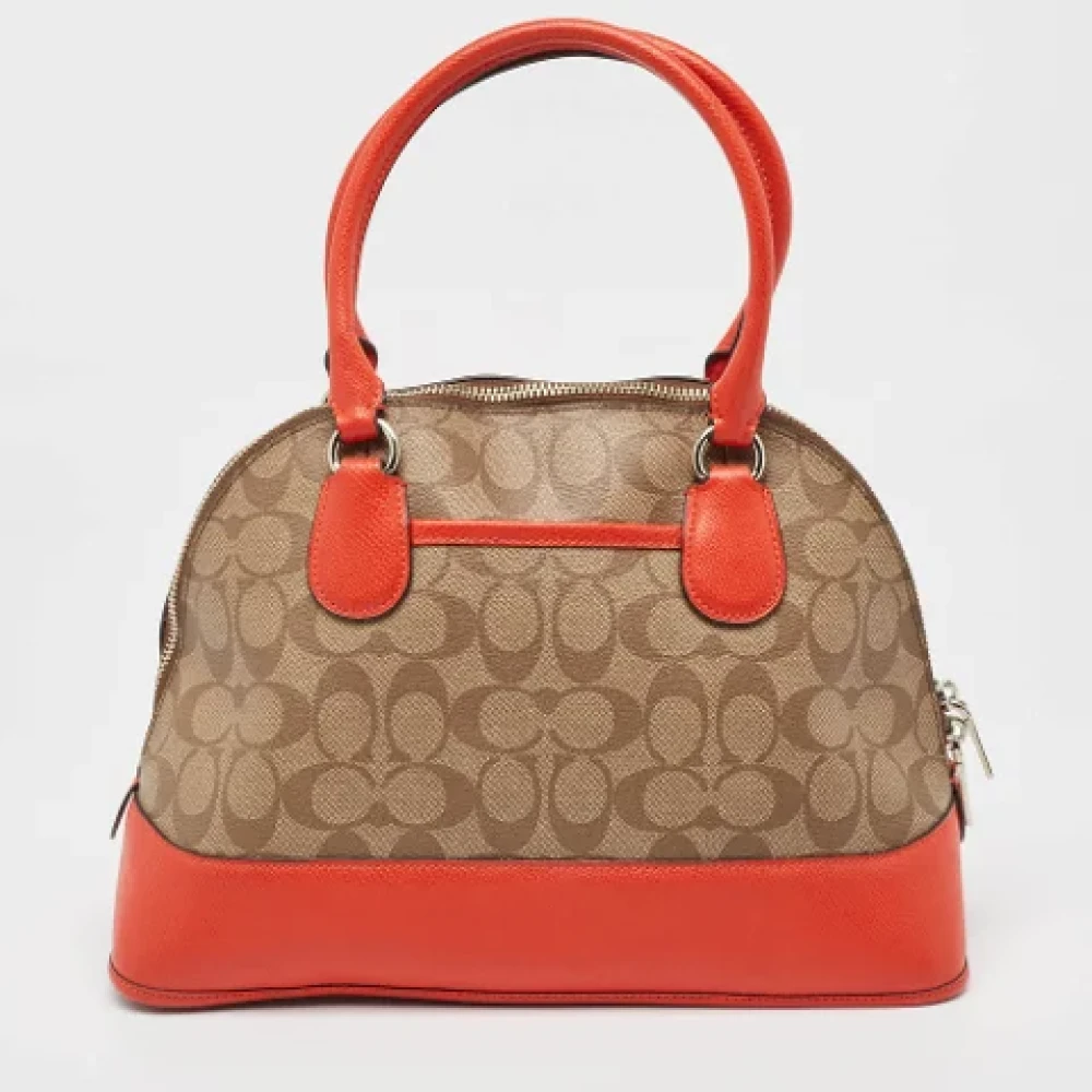 Coach Pre-owned Coated canvas handbags Orange Dames
