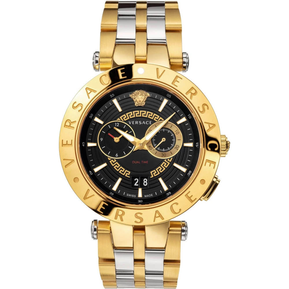 Versace Men's Yellow Watches, One Size, Chronograph Quartz Watch