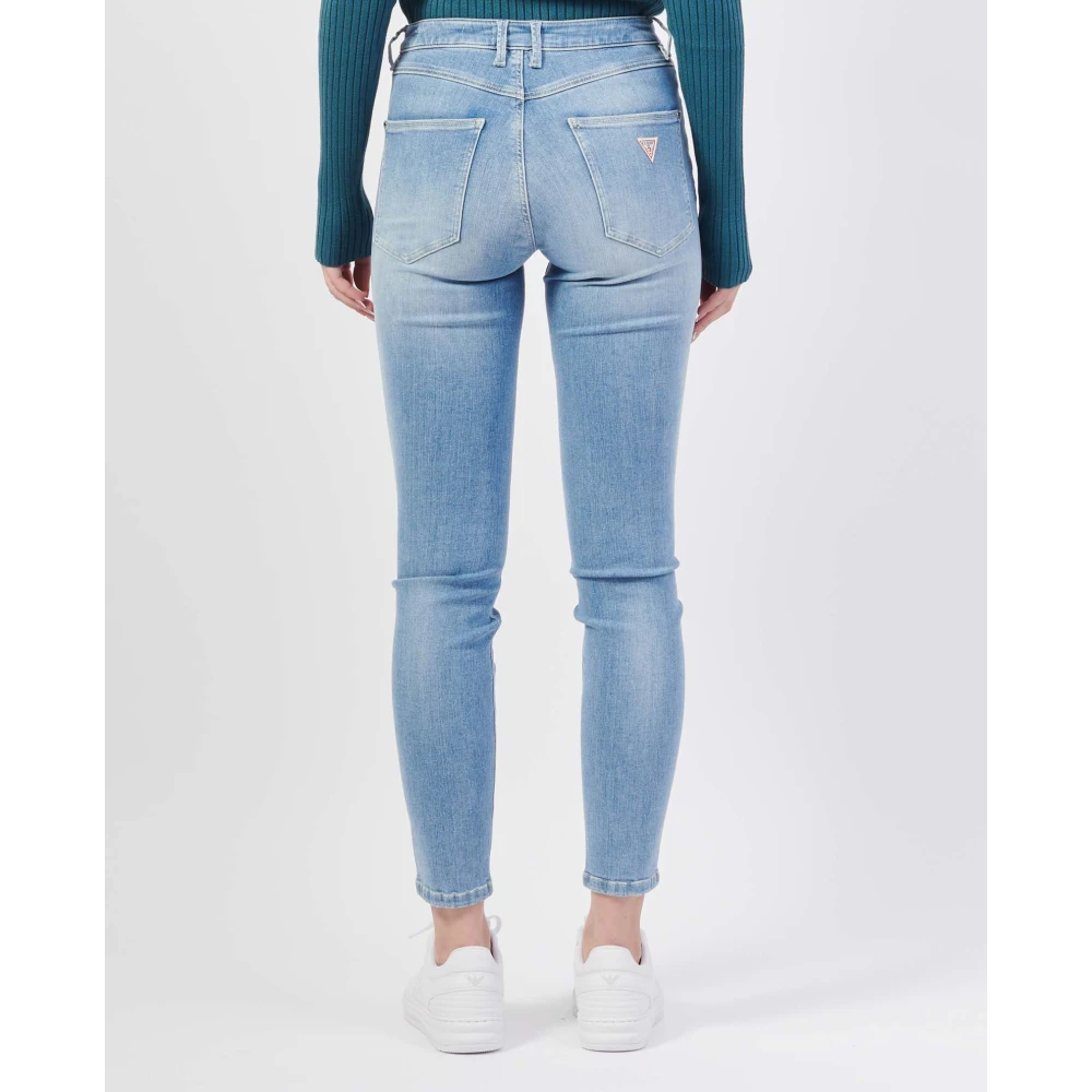 Guess Blauwe Skinny Katoenen Jeans Blue Dames