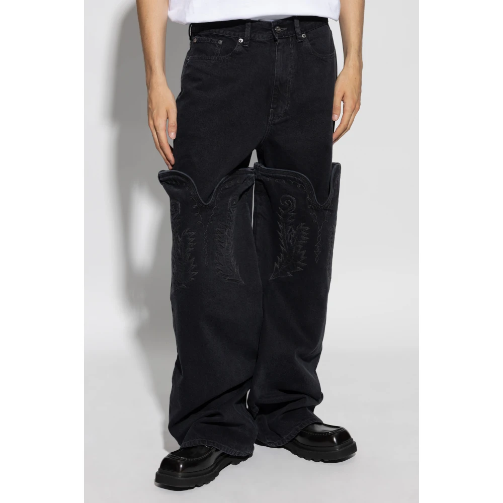 Y Project Jeans met afneembare broekspijpen Black Heren