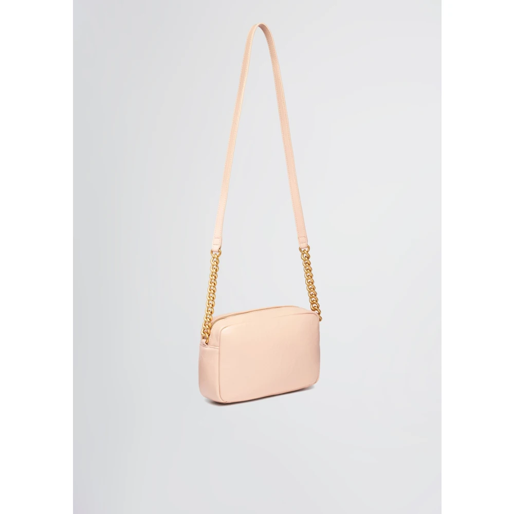Liu Jo Schoudertas met kettingriem en metalen letters Pink Dames