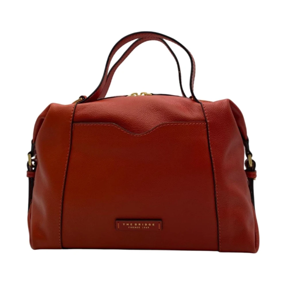 The Bridge Elegante Schoudertas met Ritssluiting Brown Dames