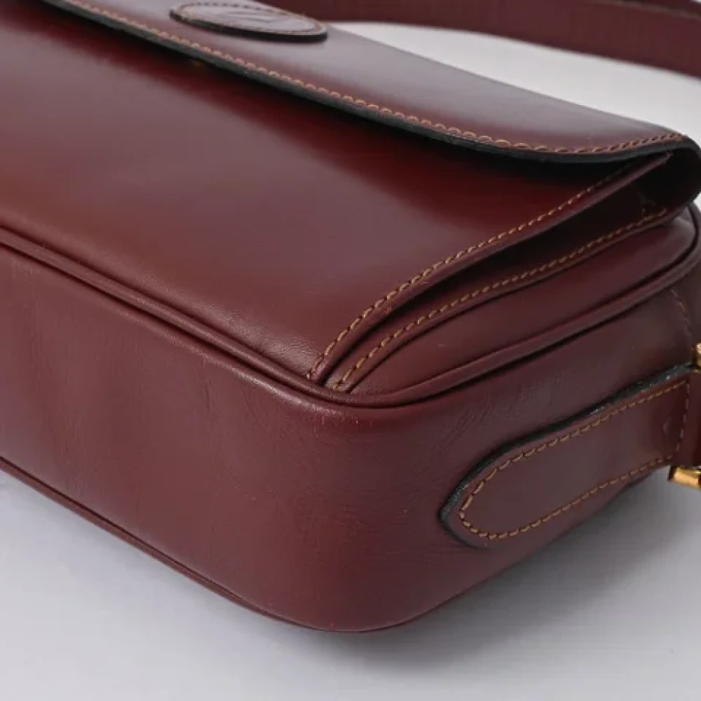Cartier Vintage Pre-owned Leather shoulder-bags Red Dames