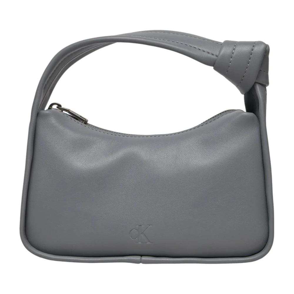 Calvin Klein Grijze Rits Tas met Binnen Zakken Gray Dames