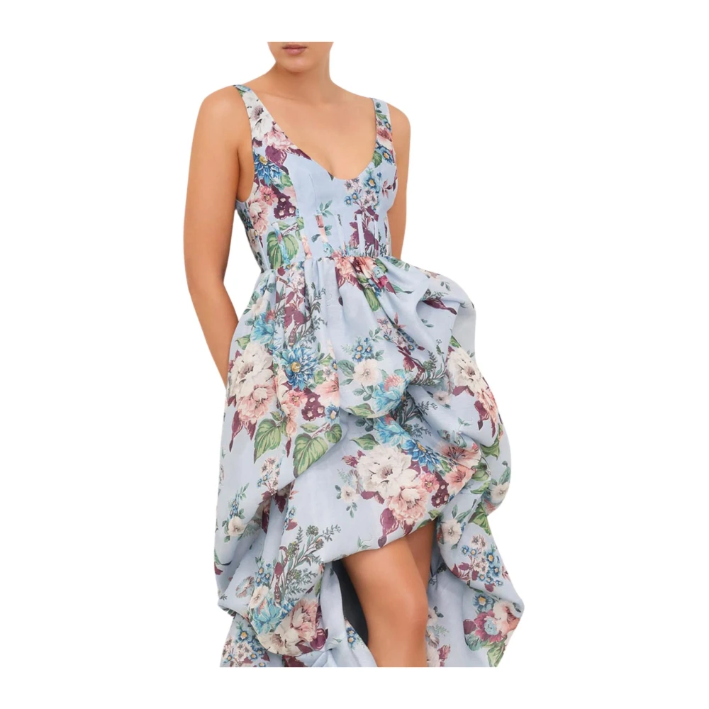 Zimmermann Elegante Drape Midi Jurk Multicolor Dames