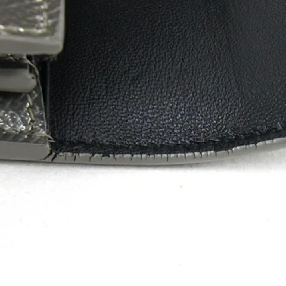 Bvlgari Vintage Pre-owned Leather wallets Gray Dames