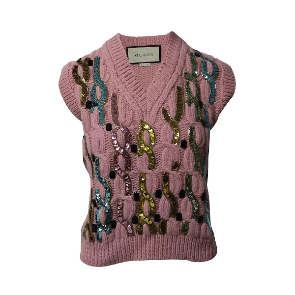 Gucci Vintage Pre-owned Wool tops Roze Dames