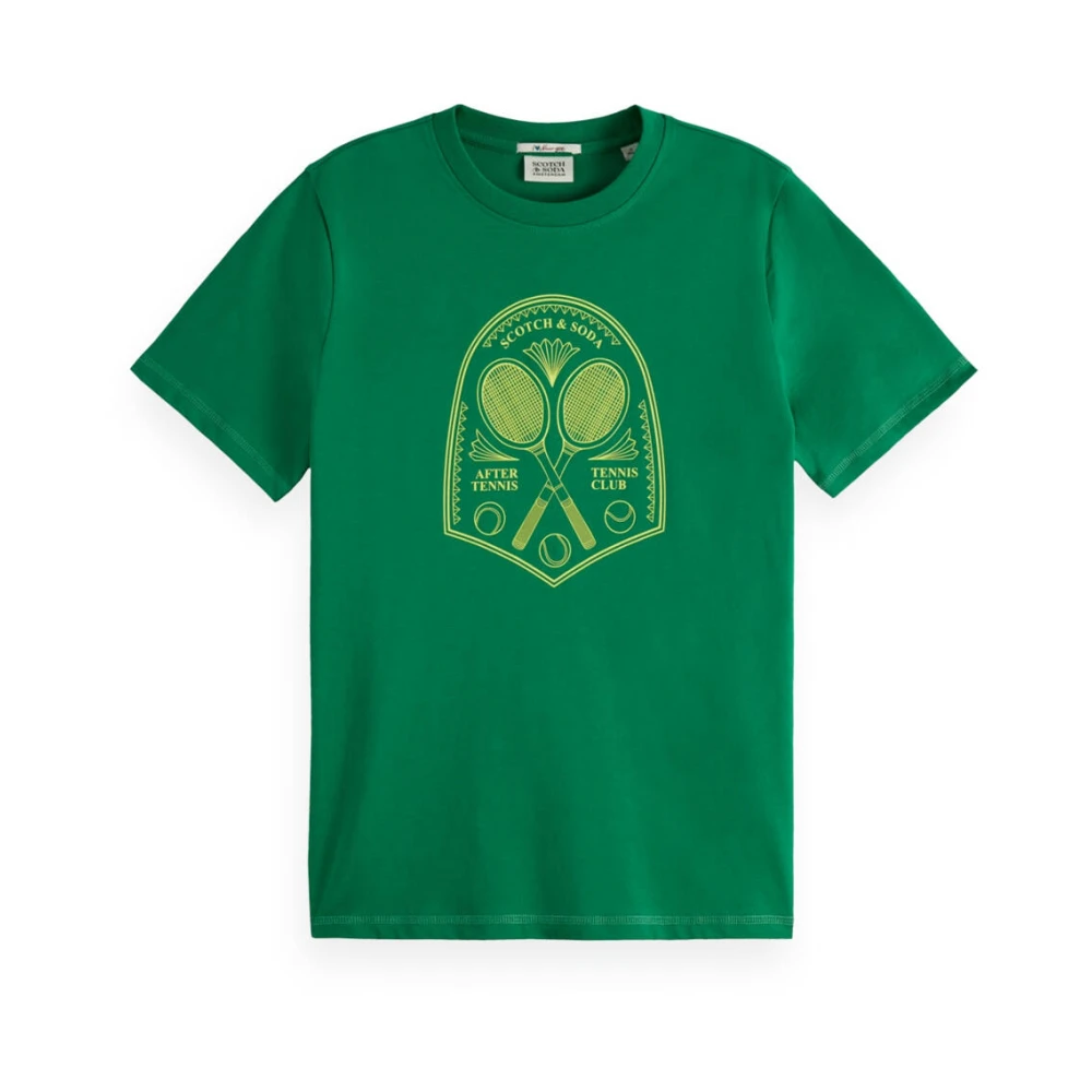 Scotch & Soda Artwork Regular T-shirt Green Dames