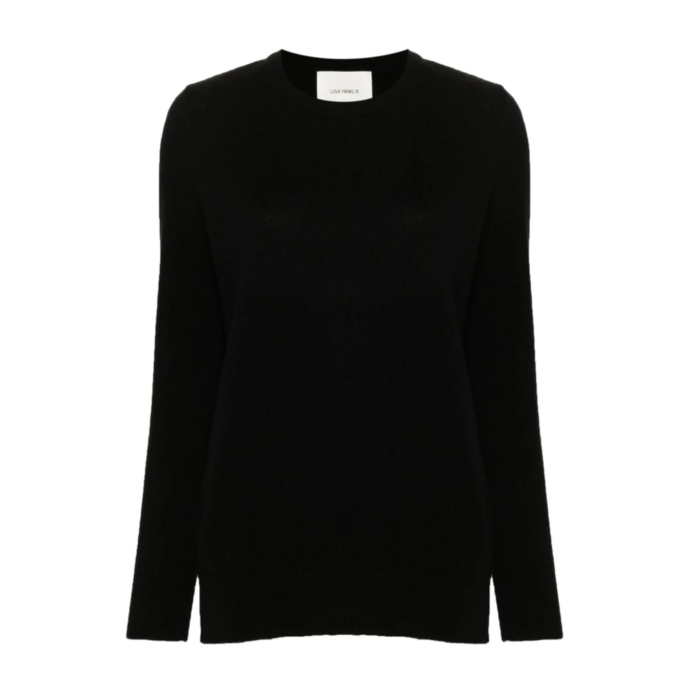 Lisa Yang Zwarte Kasjmier Gebreide Trui Black Dames