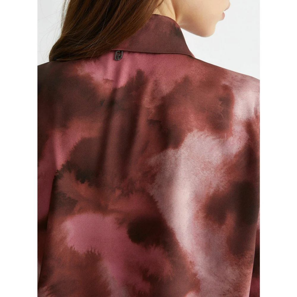 Liu Jo Roze Bedrukte Overhemd Multicolor Dames