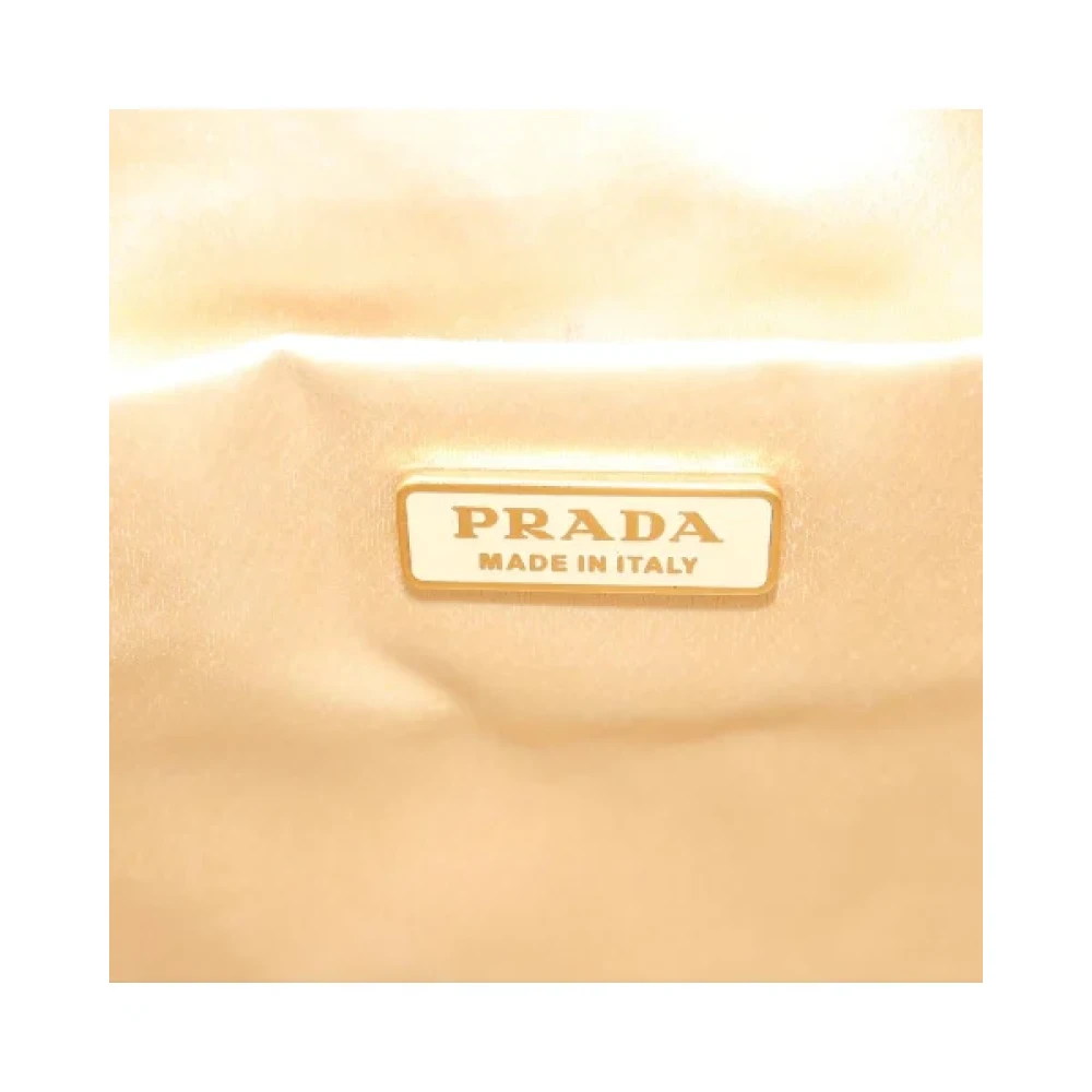 Prada Vintage Pre-owned Leather handbags Beige Dames