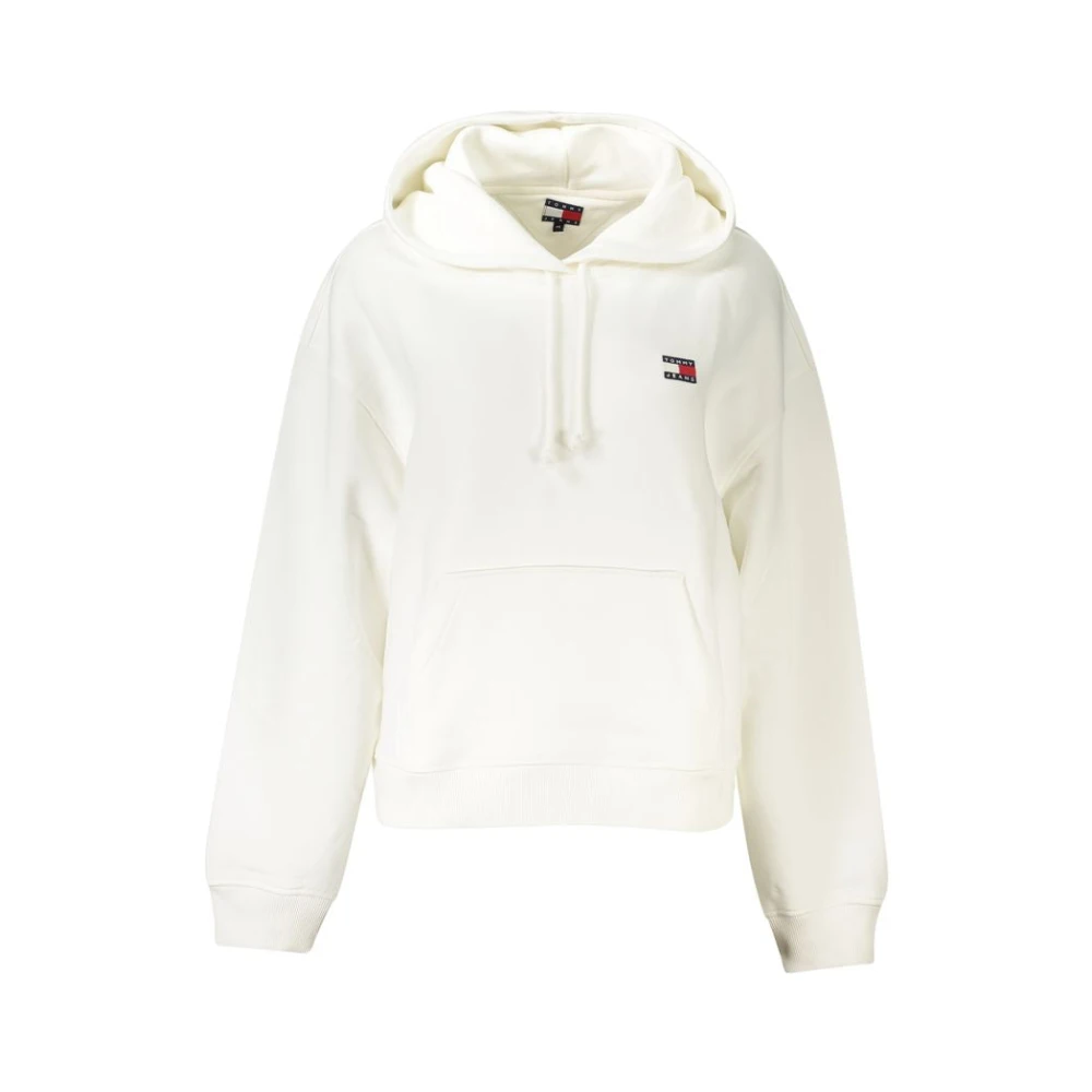 Tommy Hilfiger Women's White Cotton Sweater Hoodie