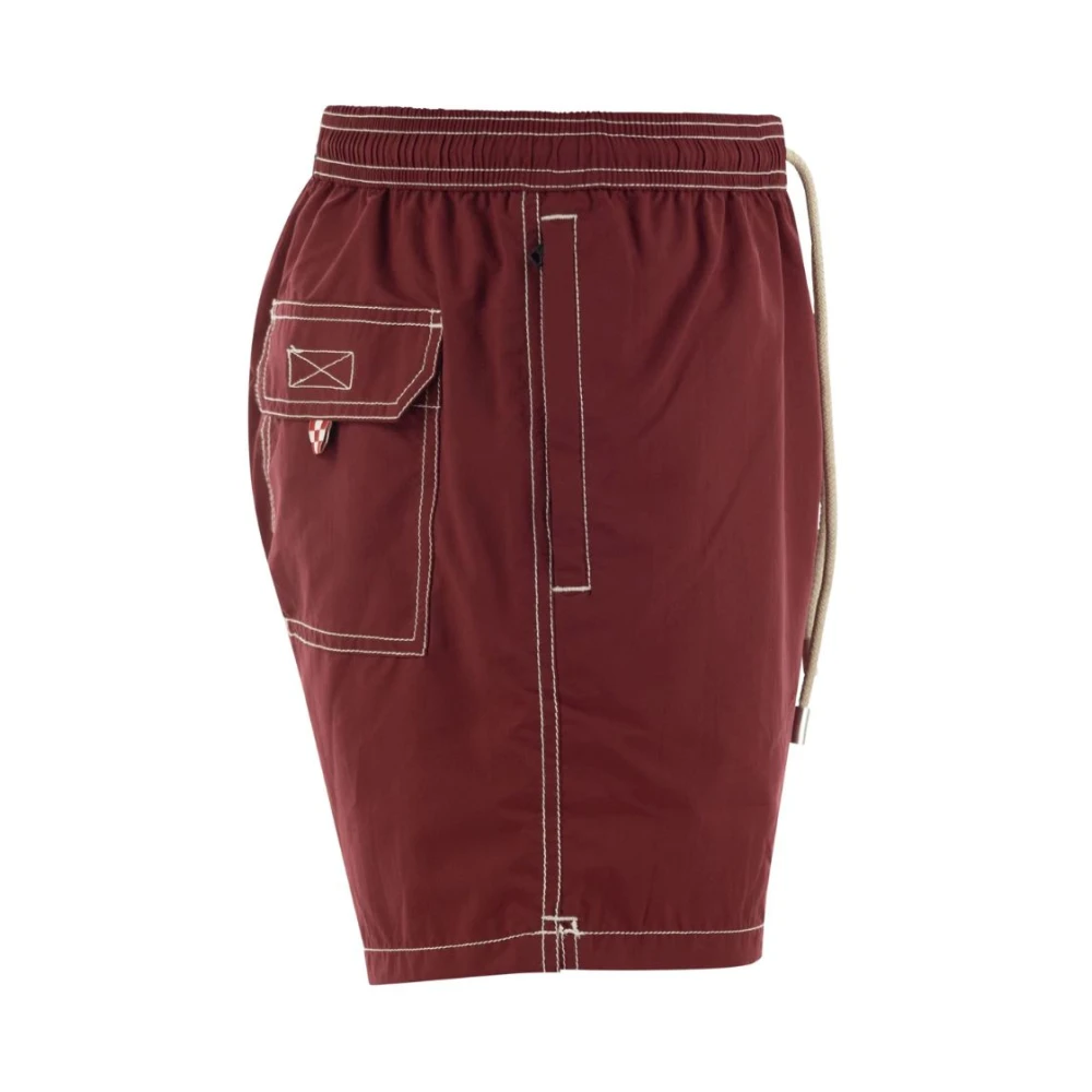 MC2 Saint Barth Rode polyester zwemkleding met trekkoord Red Heren