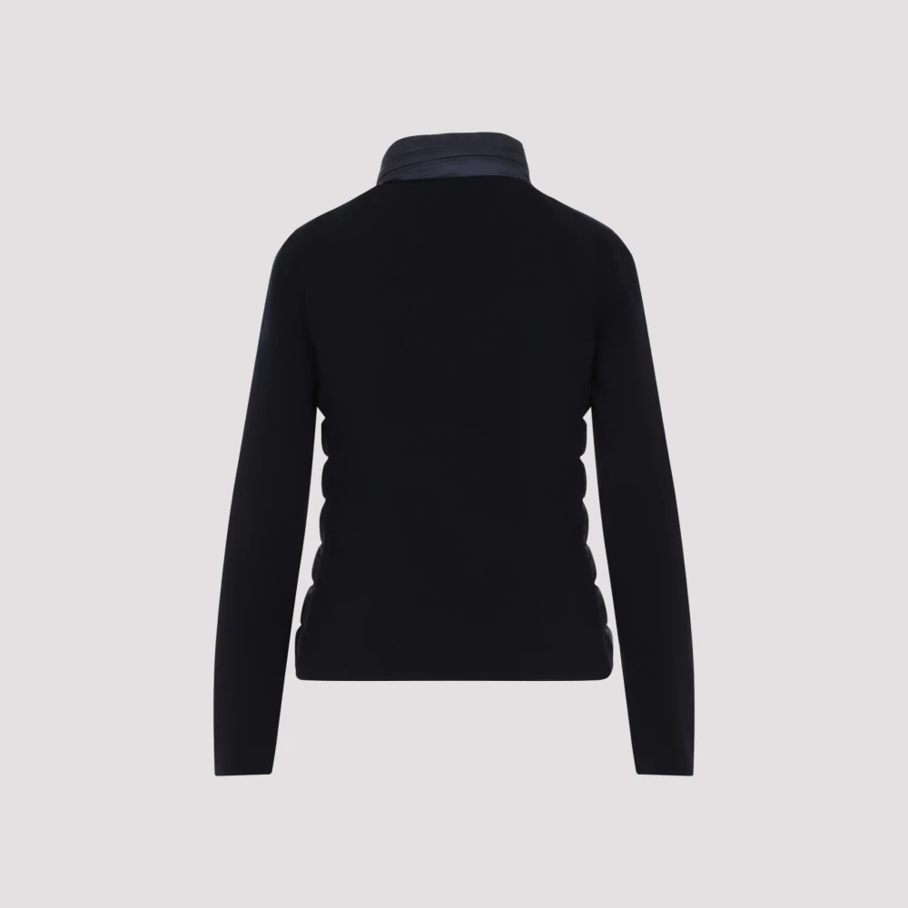 Moncler Navy Tricot Vest Blue Dames