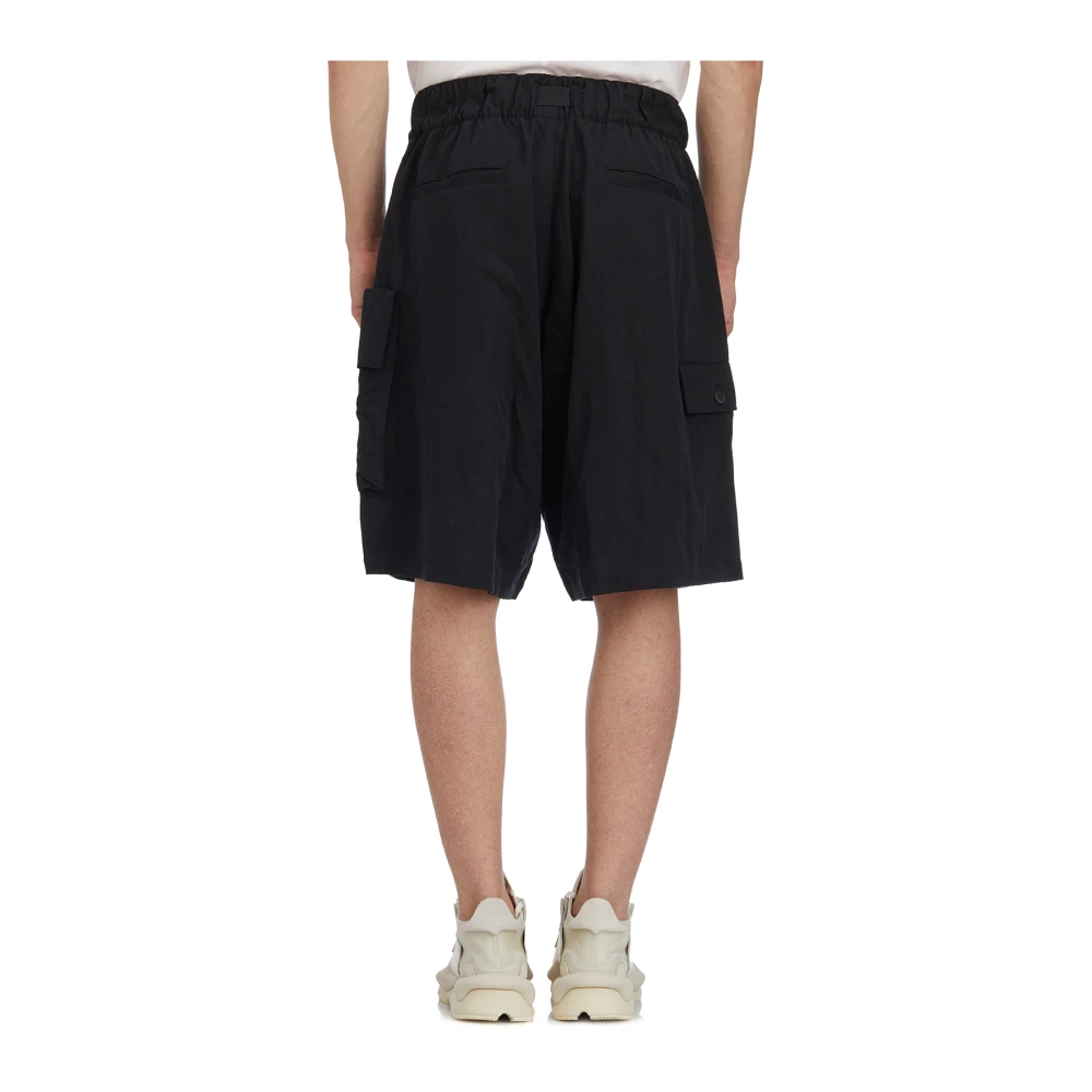 Y-3 Cargo Twill Bermuda Shorts Black Heren