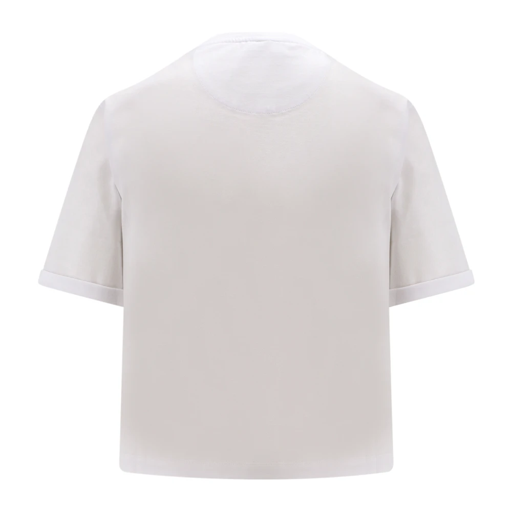 Fendi Witte T-shirt met geborduurd logo White Dames