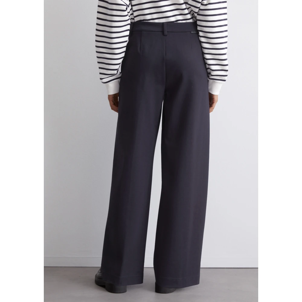 Marc O'Polo Jersey Straight Leg Broek Blue Dames
